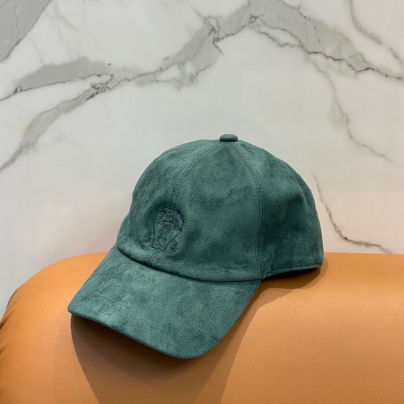 NWT Buccellati Suede Baseball Cap | Forest Green main image 7